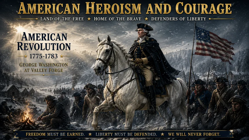 The American Revolutionary War led by George Washington