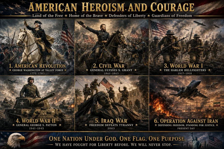 Collage of American wars — reading the historical pattern