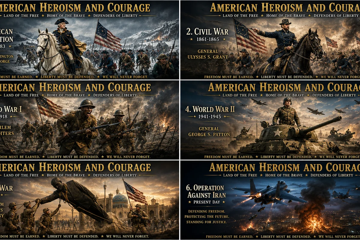 The lessons of history — collage of American wars