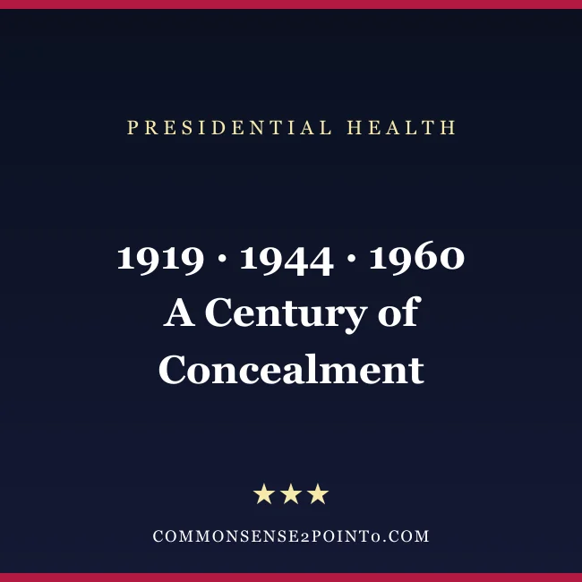 A century of concealed presidential health crises